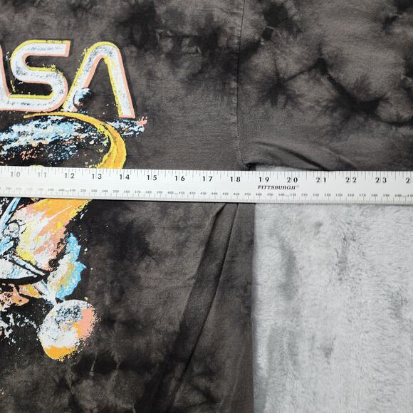 Fifth Sun Shirt Mens S Gray Tie Dye Crew Neck Nasa Graphic Tee Long Sleeves - Picture 5 of 7